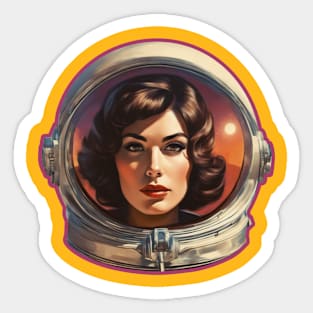 Retro Sci-Fi AI Kosmonaut Sticker